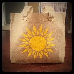 NWOT ☀️ Sun Jute Water Repellent Beach Tote